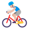 Man Biking- Medium-Light Skin Tone emoji on Microsoft